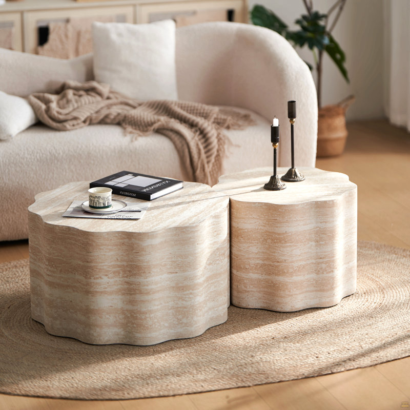 Ensemble de 2 tables basses rondes