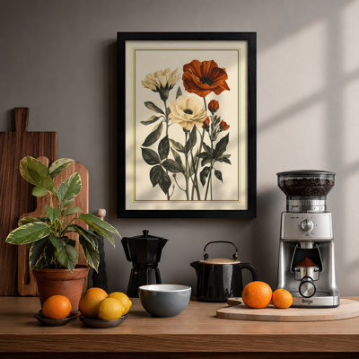 Carnation Study Botanical - Framed Print