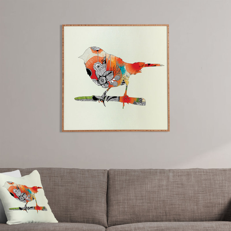 « little oiseau », reproduction d’art encadrée