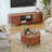 Mid Century Modern Round Coffee Table With Storage and Tambour Door-1428985798