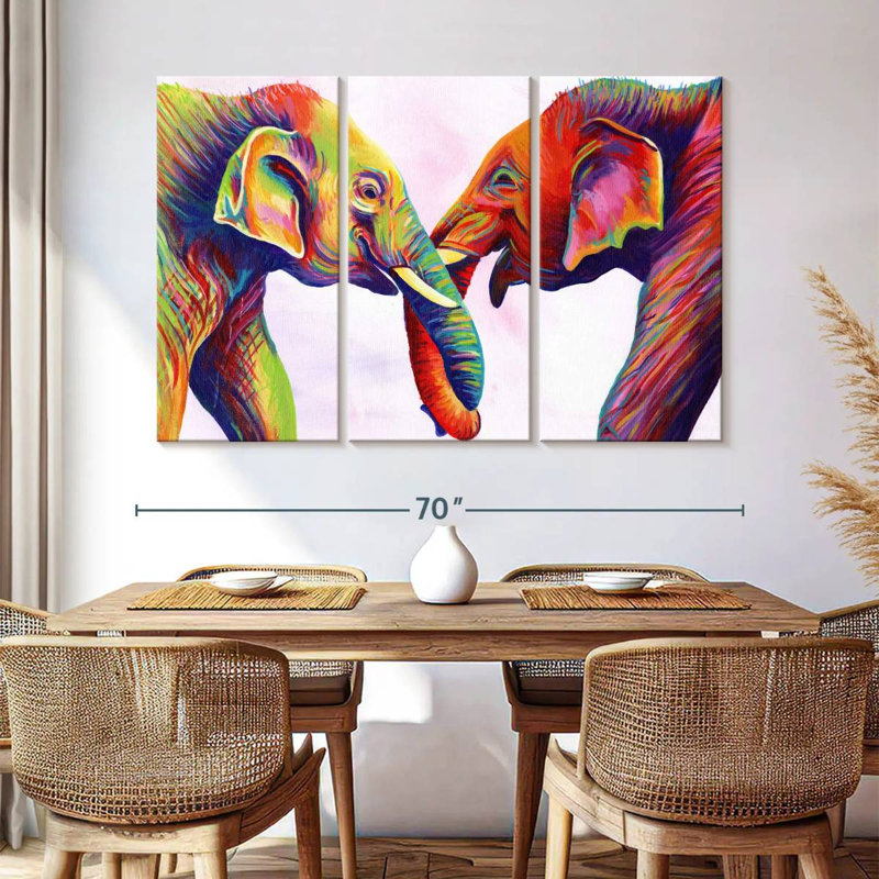 Elephant Calves, 42" H x 65" W