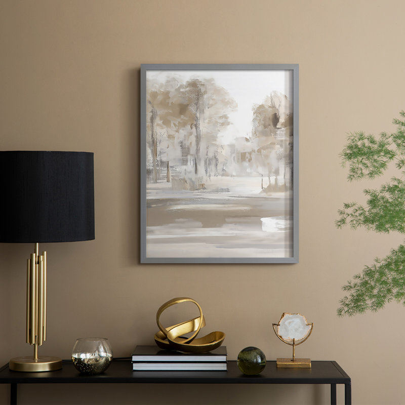 Paysages de la série VIII - reproduction encadrée de qualité supérieure - prête à être accrochée - aucun clou requis