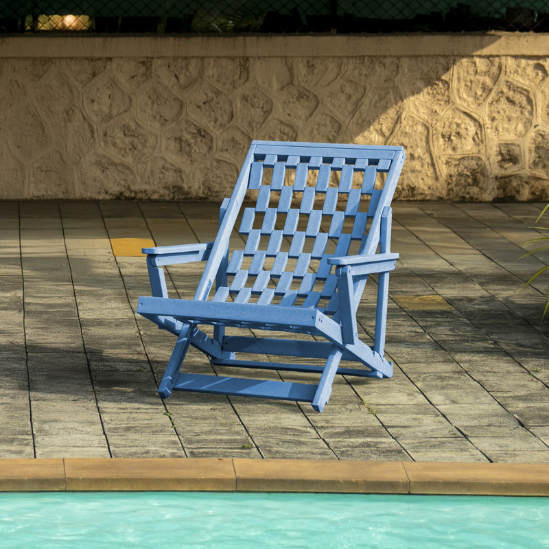 Méridienne d'extérieur pliable Pinecrest, Bleu pacifique