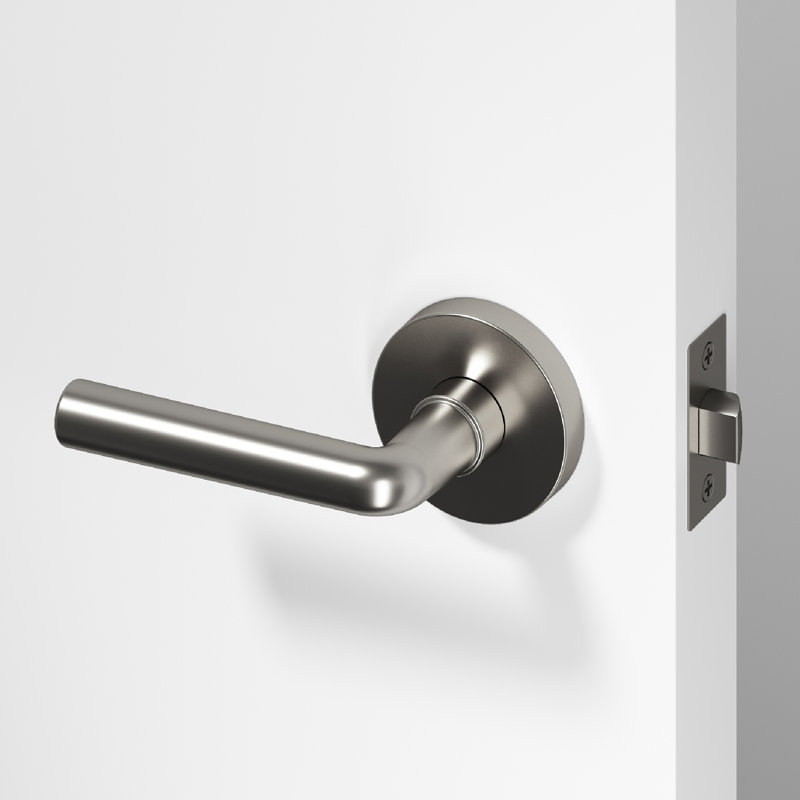 Poignée de porte Arc Passage Design moderne dissimulé pour (Hall et garde-robe) - Style minimaliste élégant, Nickel brossé