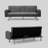 Perdue 74" Wide Futon Sofa Bed, Modern Convertible Couch Sleeper Sofa With 2 Cup Holders-2026271719