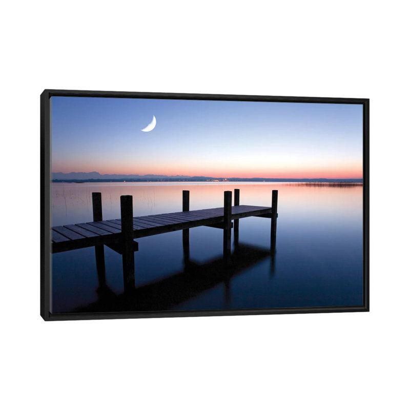 « the magic hour », reproduction de photo sur toile, H 18 po x l 26 po x P 1,5 po, Toile avec cadre noir, Pas de tapis