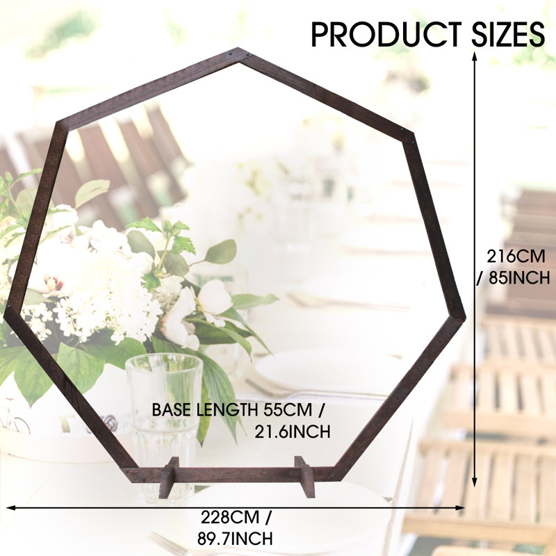 Arche de bois Heptagonal en bois 7 pi pour la cérémonie de mariage