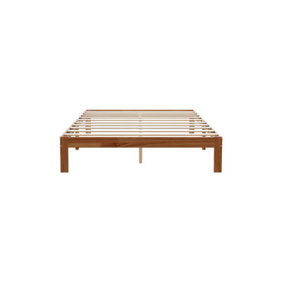 12" Solid Wood Platform Bed with Wooden Slats, No Box Spring Needed