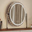 Coiffeuse de maquillage avec miroir lumineux, 2 tiroirs, 1 chaise