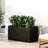 Black Magnesium Oxide Planter For Outdoor Use - 31.85" W X 15.53" D 16" H Lightweight Concrete Gardens And Patios