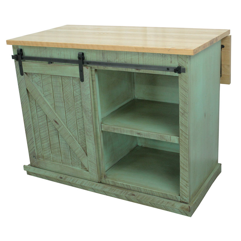 Uli Kitchen Island, Aquamarine