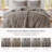 3 Pcs King/Cal King Solid Faux Fur Comforter Mini Set Gray