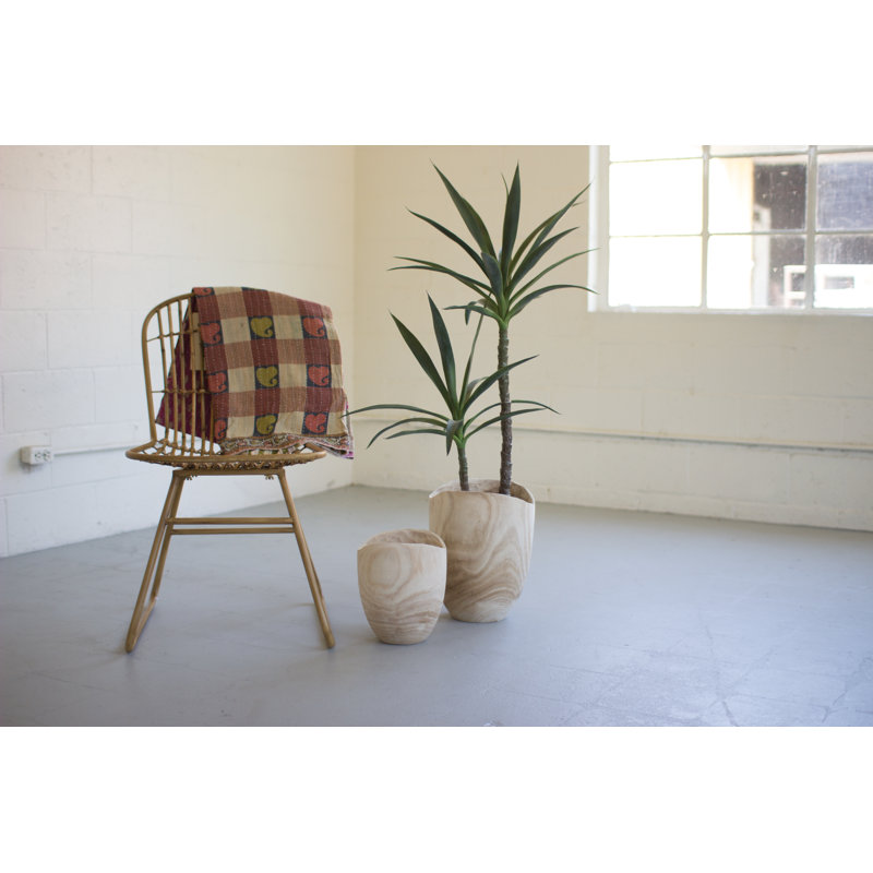 Anshel Wood Pot Planter - Set of 2