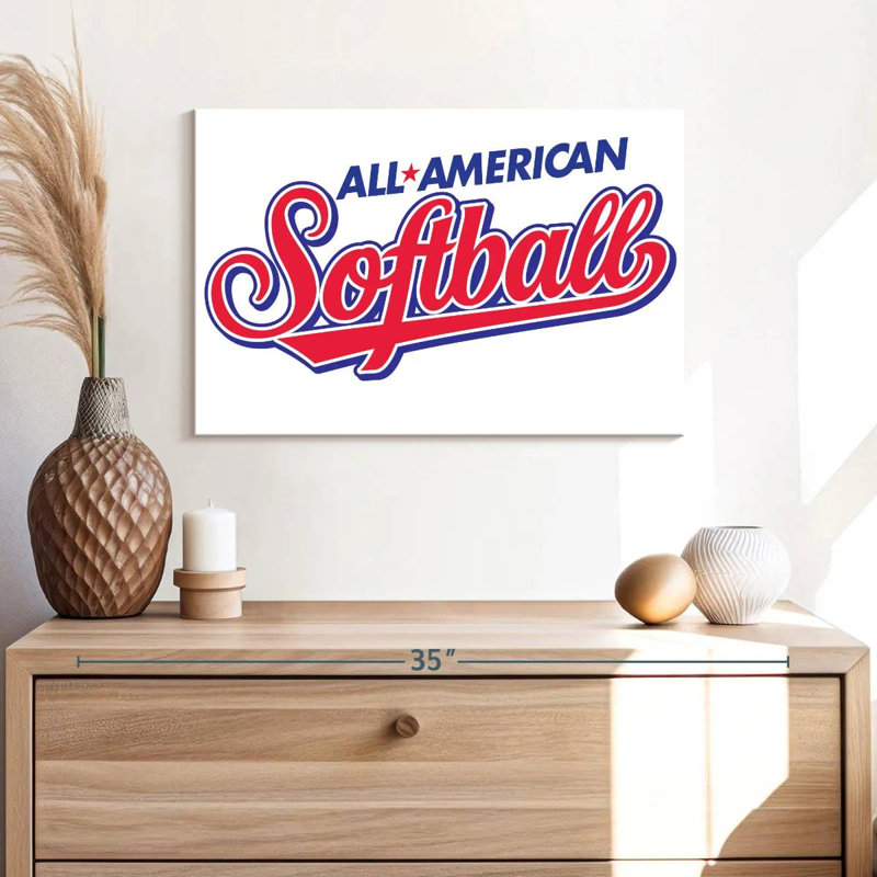 Kema American Softball Sign, 16" H x 24" W