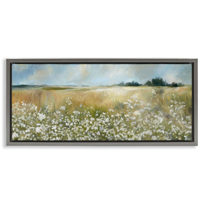 Art panoramique sur toile encadrée, "Prairie panoramique" par Ramona Murdock