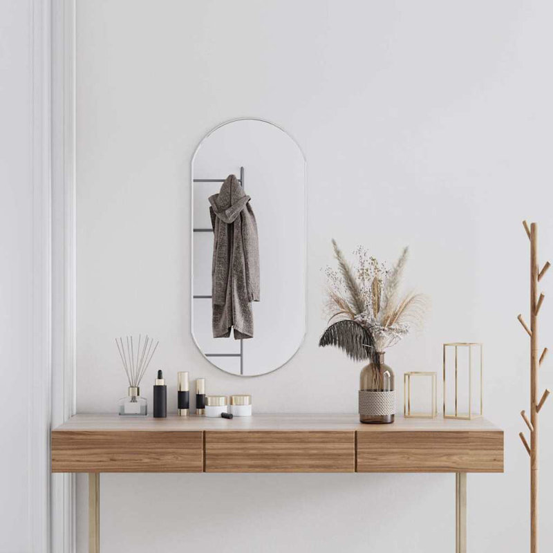Kluk Wall Mirror, Silver, 40cm x 90cm