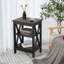 Lit double en métal avec 2 tables de chevet noires - ensemble de chambre à coucher moderne 3 pièces-947535288-947535287