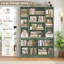 Bibliothèque de rangement H 74,8 po avec 6 tablettes-967248378