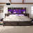 Farmhouse Bed Frame with Bookcase Headboard, 2 Detachable Racks, 4 Drawers & RGB LED-100758304-100758305