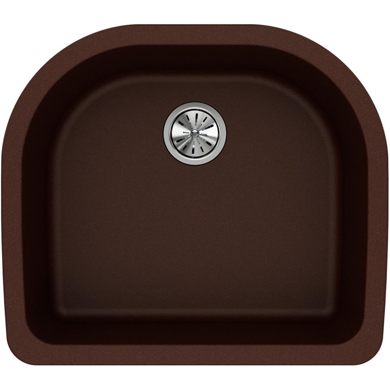 Quartz Classic 25" L x 22" W Undermount Kitchen Sink, Pecan