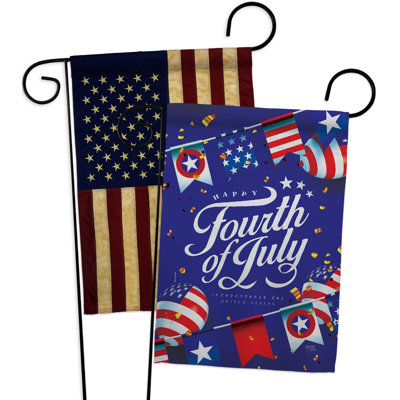 Drapeau de jardin en polyester 19 x 13 po Celebrate Independence Day