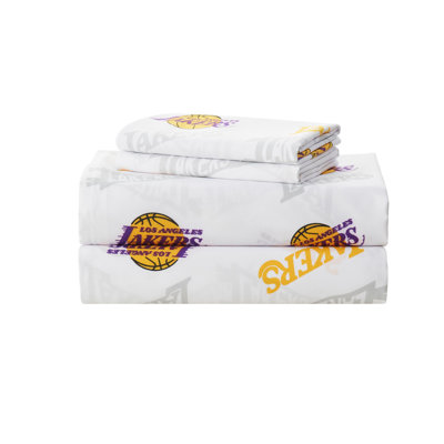 Northwest Nba Bed Sheet Sets By Sweet Home Collection, Los Angeles Lakers