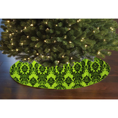 Jupe d'arbre de Noël damassé