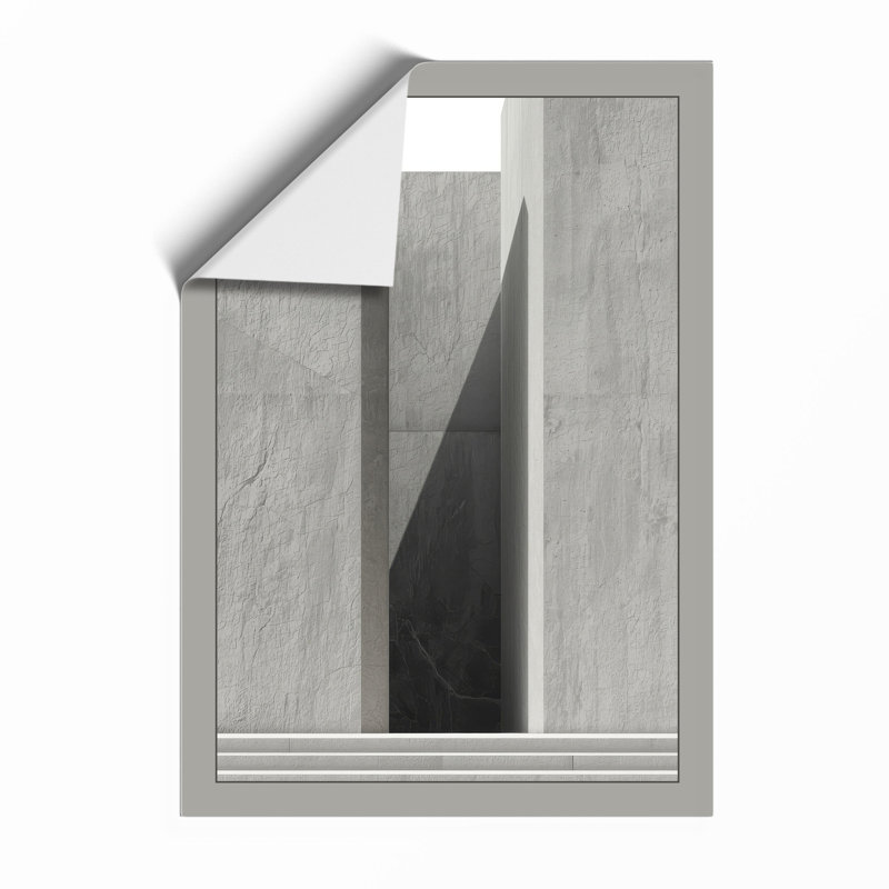 Light Through Concrete Industrial - Framed Print, A4 - 29.7 x 21.0 cm, Unframed