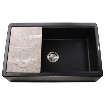 Plymouth 33'' L Farmhouse / Apron Single Bowl Granite Kitchen Sink