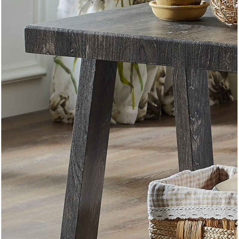 Contemporary Replicated Wood Shelf End Table
