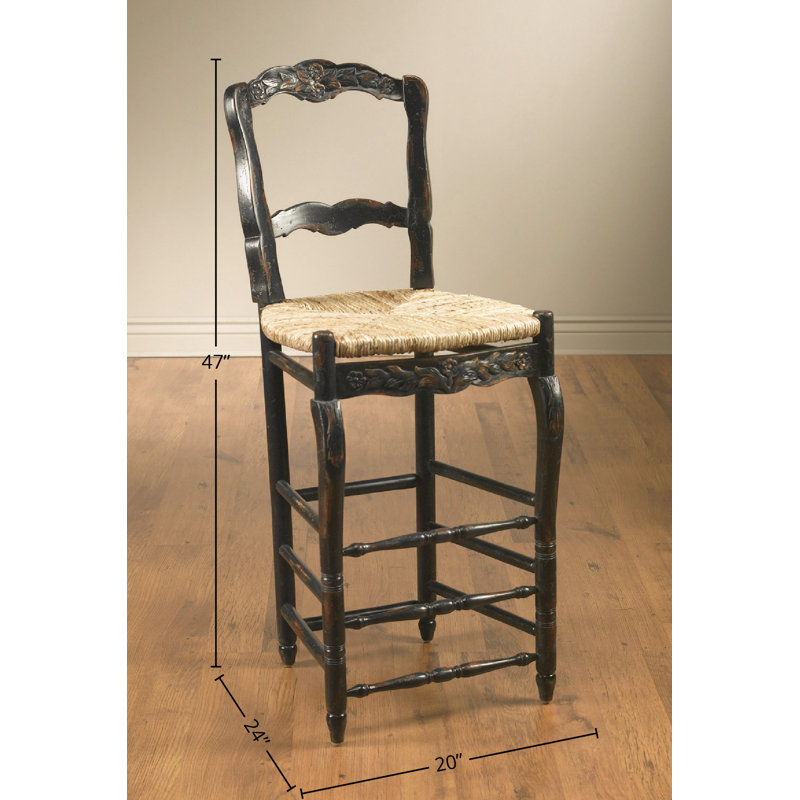 Diyala 47" Bar Stool, Black
