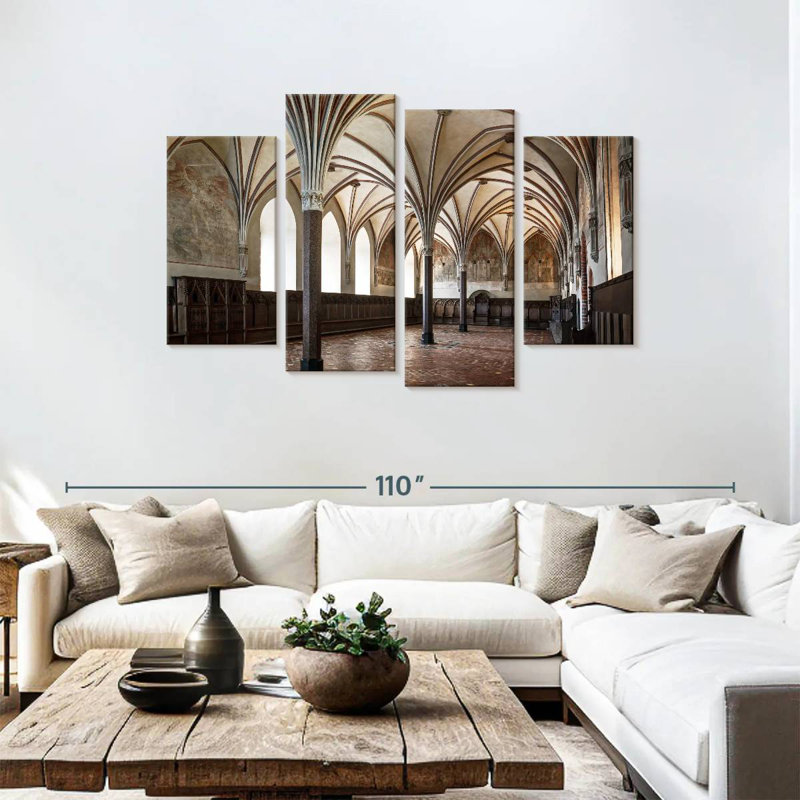 Lilie Malbork Castle Columns, 48" H x 75" W
