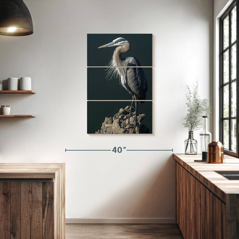 Brampt Great Blue Heron Bird, 38" H x 24" W