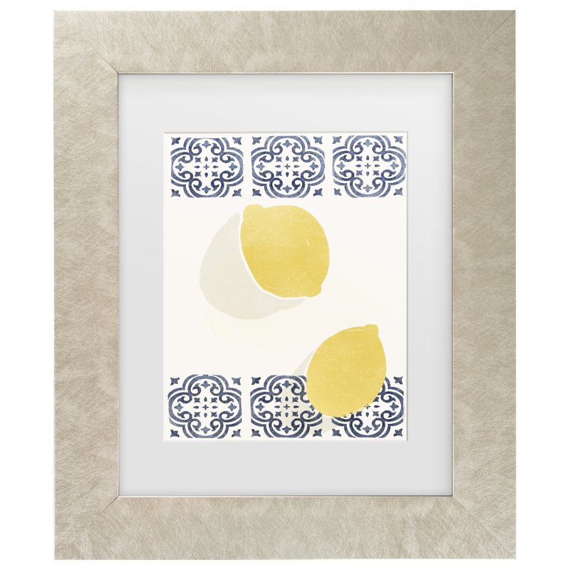 Œuvre encadrée «ologue bolu yuyu pont citrons et azulejos », H 14,5 po x l 17,5 po, Crème