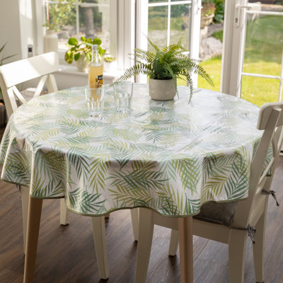 Rain Forest 140cm round Eco Line PVC Free Polyester Tablecloth
