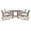 Ensemble de salle à manger d'extérieur 5 pièces Ensemble de table et chaises de patio avec trou pour parasol-832987069