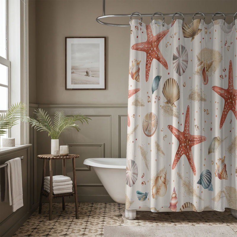 Beach Fun - Rideau de douche Premium, H 74 po x l 71 po