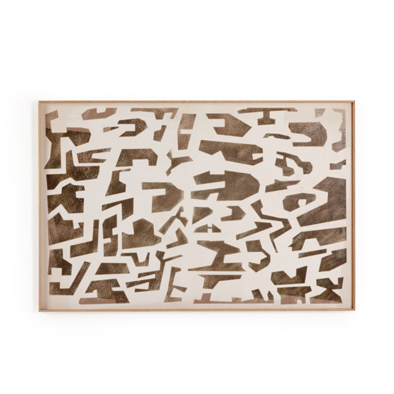 Block Sand II Print by Coup D'Esprit, 40" H x 60" W, Vertical Grain White Oak