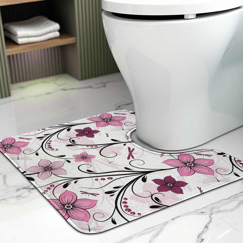  Tapis de salle de bain en forme de U Dragonfly