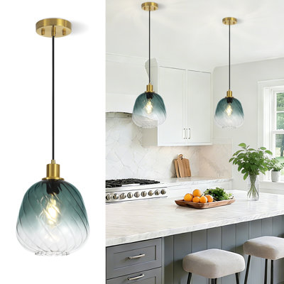 1-Light 9.45"W Modern Glass Pendant Light