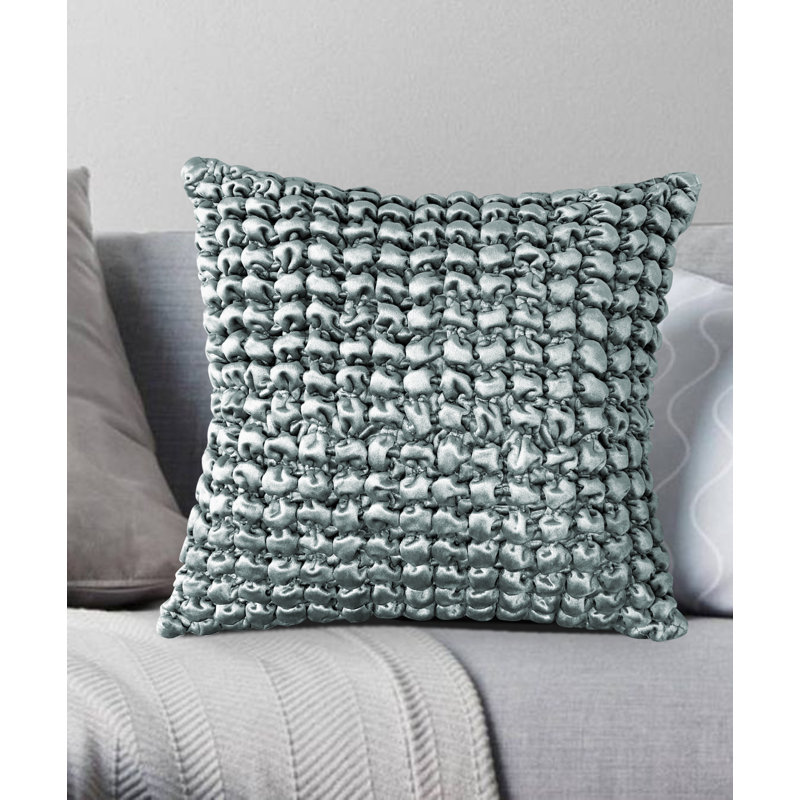 Adebola Square Pillow Cover & Insert, Gray