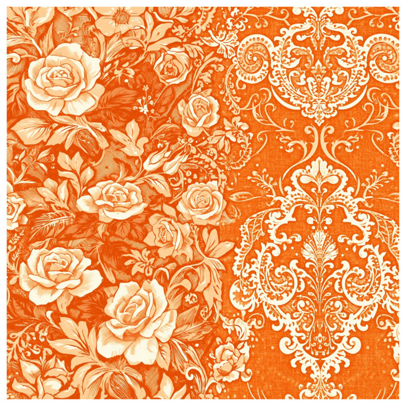 Housses de couette Ornate Floral Roses, Lit simple