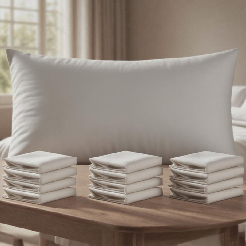 Plush Brushed Microfiber Pillowcases 12 Pack - Wrinkle Fade Stain-Resistant Envelope Style 20x36 Inches?, Beige