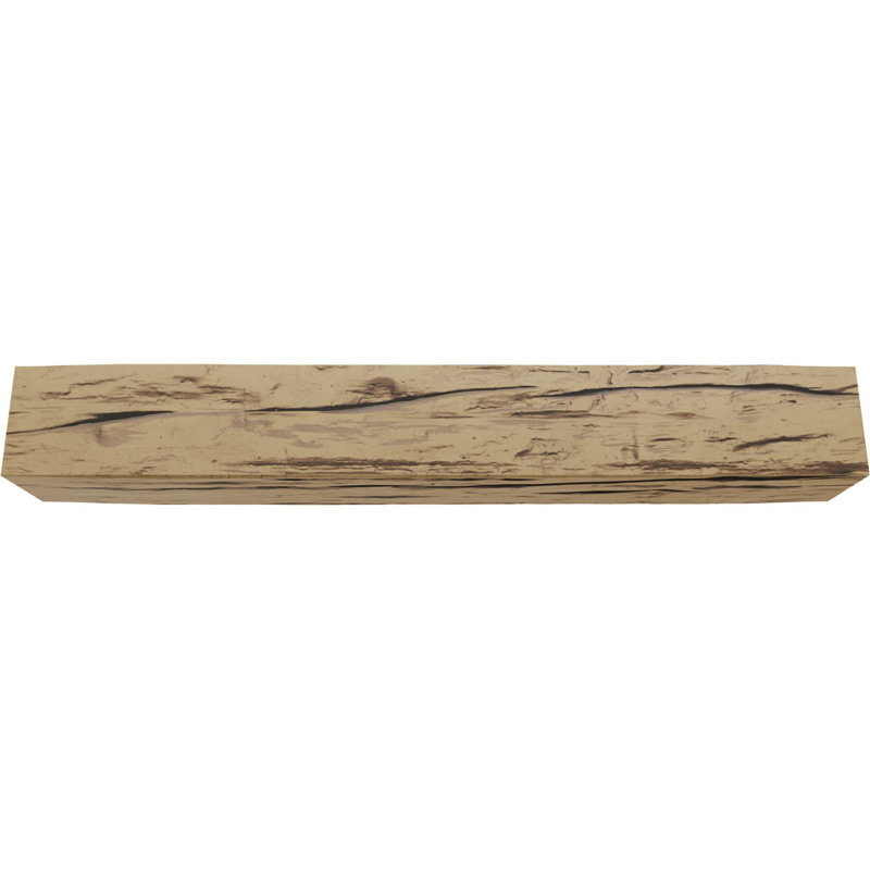 Poutre de plafond à 3 côtés en faux bois Riverwood Endurathane (poutre en U), 12"H x 12"W, Blé doré, 22 pi L