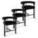 Rienna Set of 3 Mdern 24" Upholstered Velvet Solid back Counter Stool