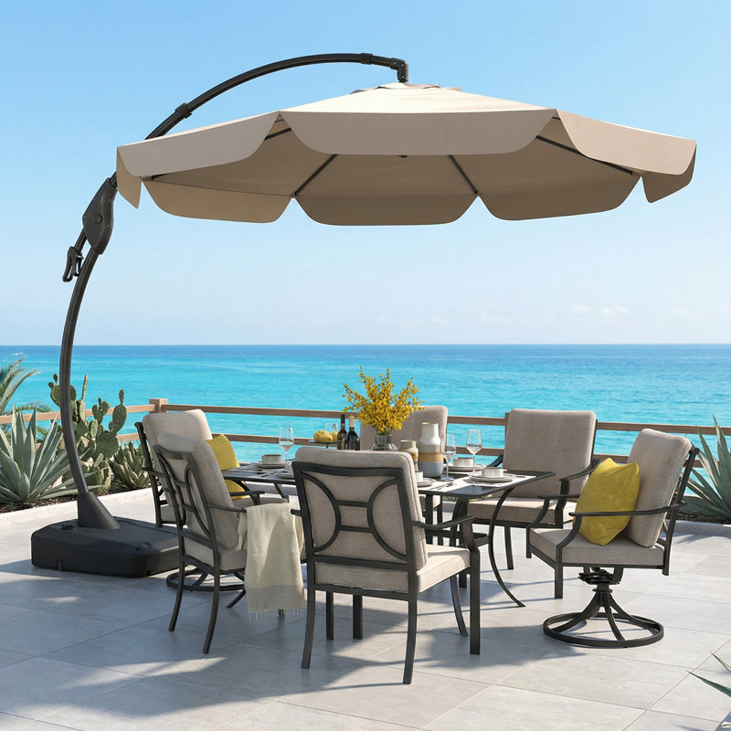 300cm Cantilever Parasol, Champagne