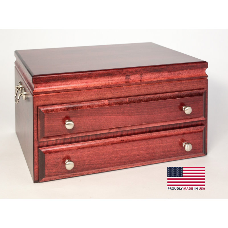 Mahogany Presidential Flatware Chest with Lift-Out Tray