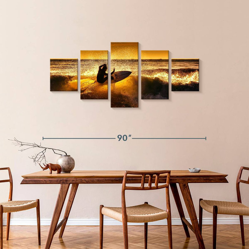 Sunset Surfer, 36" H x 80" W