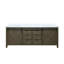 Meuble-lavabo double rustique avec comptoir en quartz