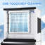 Machine à glace commerciale Coolake 450 lb / 24 h avec rangement de 350 lb, machine à glaçons autoportante en acier inoxydable refroidie à l'air, machine à glace modulaire autonettoyante à affichage à cristaux liquides pour bar, restaurant et café